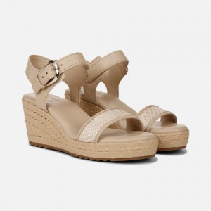 Naturalizer Women's Stella Wedge Sandals Beige Multi CY63-2153B6