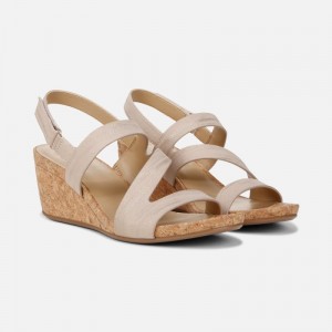 Naturalizer Women's Adria Wedge Sandals Beige GJ82-6512A2