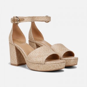 Naturalizer Women's Pearlyn Heeled Dress Sandals Beige KF60-6520T6