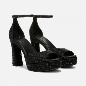 Naturalizer Women's 27 Edit Delphie Heeled Dress Sandals Black ES64-6534Q7