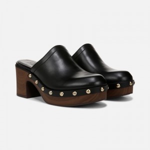 Naturalizer Women's Bailey Block Heel Mules Black CX64-6014T6