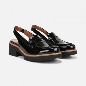 Naturalizer Women's Darry Lug Sole Slingback Loafers Black LL72-6952O3