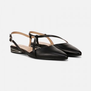 Naturalizer Women's Hawaii Flat Slingbacks Black OJ02-6142Y3
