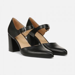 Naturalizer Women's Pixie Pointed Toe Mary Janes Black LI50-3630L7