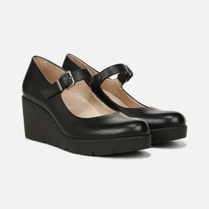 Naturalizer Women's SOUL Adore Wedge Mary Janes Black XW70-7620X6