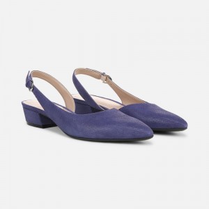 Naturalizer Women's Banks Pointed Toe Flat Slingbacks Blue BQ38-8418T8