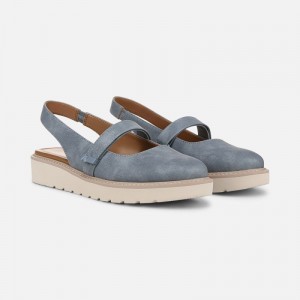 Naturalizer Women's Edison Slingback Mary Janes Blue UU83-8783O2