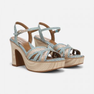 Naturalizer Women's Katalina Platform Sandals Blue QS38-9288K2