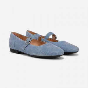 Naturalizer Women's Kelly Mary Jane Ballet Flats Blue RW17-2077S7