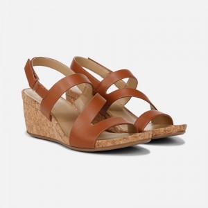 Naturalizer Women's Adria Wedge Sandals Brown HW54-8864N9