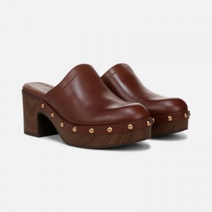 Naturalizer Women's Bailey Block Heel Mules Brown FA44-2534W3