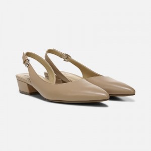 Naturalizer Women's Banks Pointed Toe Flat Slingbacks Brown WD73-9543V8