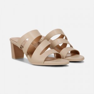 Naturalizer Women's Beaming Slide Heeled Sandals Brown XI53-0143O3