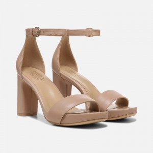 Naturalizer Women's Joy Heeled Dress Sandals Brown FC51-6251I9