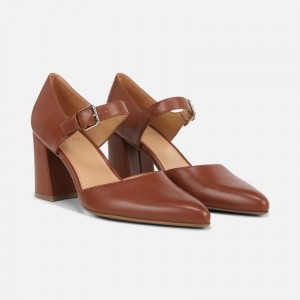 Naturalizer Women's Pixie Pointed Toe Mary Janes Brown KW58-8148J7