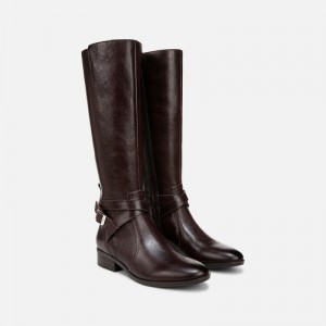 Naturalizer Women's Rena 2 Wide Calf Knee High Riding Boots Brown DZ19-6629Q6