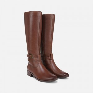 Naturalizer Women's Rory Wide Calf Knee High Boots Brown ID15-5215B2