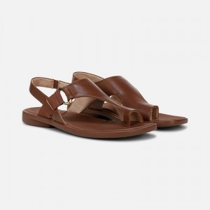 Naturalizer Women's SOUL Freya Flat Sandals Brown SE52-5002D6