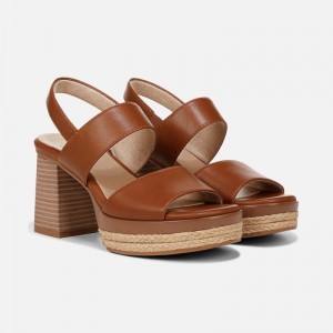 Naturalizer Women's SOUL Holly Heeled Sandals Brown CL93-2533T2