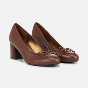 Naturalizer Women's Sienna Block Heel Pumps Brown GR78-3738D6