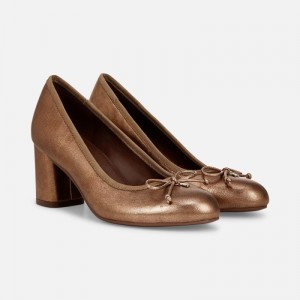 Naturalizer Women's Sienna Block Heel Pumps Brown FT92-3702W0