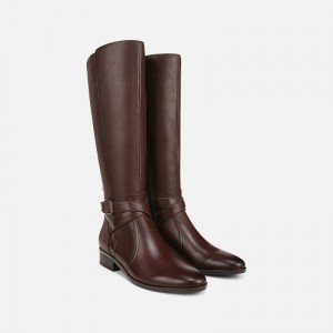 Naturalizer Women's Rena Wide Calf Riding Boots Chocolate / Brown EK33-2483V8