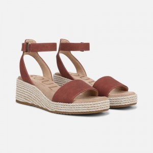 Naturalizer Women's SOUL Gloria Espadrille Wedge Sandals Coral CI03-2393O2