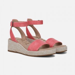 Naturalizer Women's SOUL Gloria Espadrille Wedge Sandals Coral ZB79-5599M3