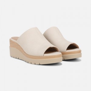 Naturalizer Women's Soul Goodtimes Mule Wedge Sandals Cream VN69-9729Z5
