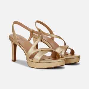 Naturalizer Women's Abby Heeled Dress Sandals Dark Gold KD68-8168C5