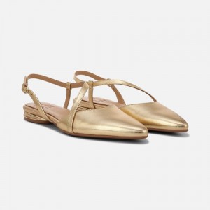 Naturalizer Women's Hawaii Flat Slingbacks Dark Gold YC45-5465Q6