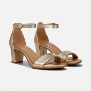 Naturalizer Women's Vera Heeled Dress Sandals Dark Gold HN70-1730R4