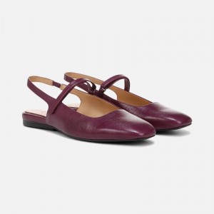 Naturalizer Women's Connie Mary Jane Flat Slingbacks Deep Purple QT33-2313H8