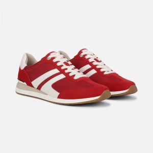 Naturalizer Women's Lorena Lace Up Sneakers Deep Red YM80-0730B5