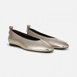 Naturalizer Women's 27 Edit Carla Ballet Flats Gold Metallic YF22-2322R9