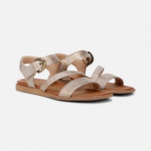 Naturalizer Women's SOUL Jayvee Flat Sandals Gold Metallic JV75-2565X9