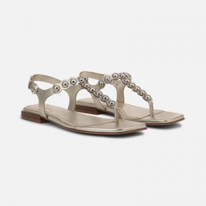 Naturalizer Women's 27 EDIT Nara Flat Sandals Gold SV50-8210J4