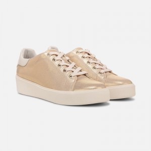 Naturalizer Women's Morrison 2.0 Lace Up Sneakers Gold OG98-2878T1