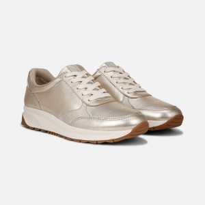 Naturalizer Women's Shay Lace Up Sneakers Gold VZ71-1371F3