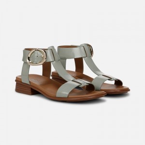 Naturalizer Women's Brandy Flat Sandals Green YT10-0270A8