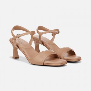Naturalizer Women's 27 EDIT Grace Kitten Heel Dress Sandals Grey Brown SQ67-9037V2