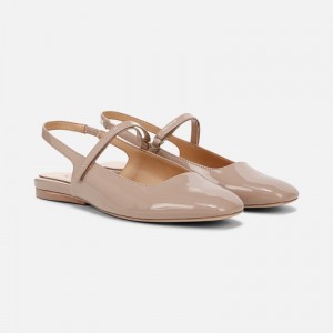 Naturalizer Women's Connie Mary Jane Flat Slingbacks Grey Brown ZG32-6912V9