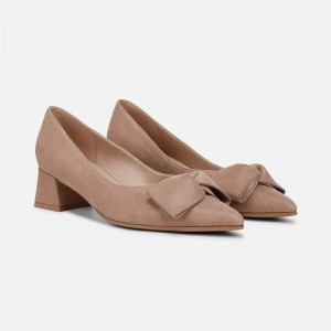Naturalizer Women's Mavis Bow Pumps Grey Brown IN95-0675H5