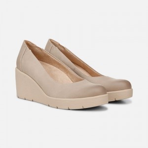 Naturalizer Women's SOUL About Time Wedge Pumps Grey Brown FI28-1148R8