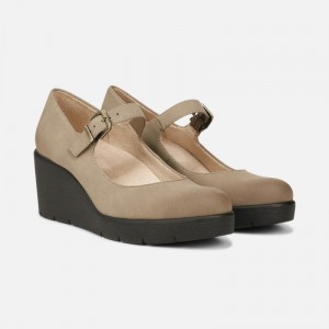 Naturalizer Women's SOUL Adore Wedge Mary Janes Grey ZC57-7767E6