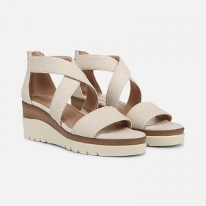 Naturalizer Women's Soul Goodtimes Wedge Sandals Light Beige CJ39-0579A0