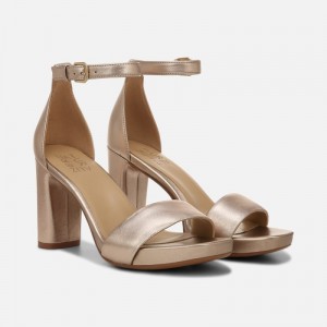 Naturalizer Women's Joy Heeled Dress Sandals Light Brown TR09-5979B1