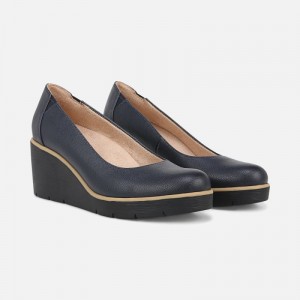 Naturalizer Women's SOUL About Time Wedge Pumps Navy EZ60-5800R7