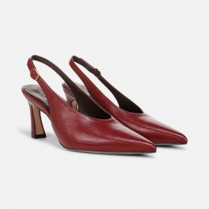 Naturalizer Women's 27 EDIT Elaine Pointed Toe Slingback Dress Shoes Red SF48-3218O5