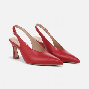 Naturalizer Women's 27 EDIT Elaine Pointed Toe Slingback Dress Shoes Red OF29-3179U9